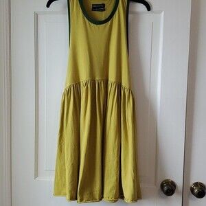 NWT URBAN OUTFITTERS HADLEY COTTON SLEEVELESS SHIFT DRESS CONTRAST TRIM SIZE XS